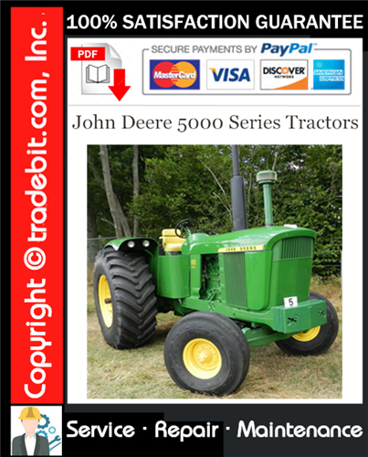 Thumbnail John Deere 5000 Series Tractors Service Repair Manual Download ★