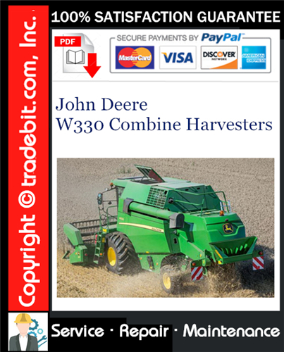 Thumbnail John Deere W330 Combine Harvesters Service Repair Manual Download ★