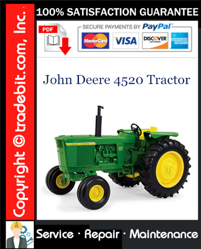 Thumbnail John Deere 4520 Tractor Service Repair Manual Download ★