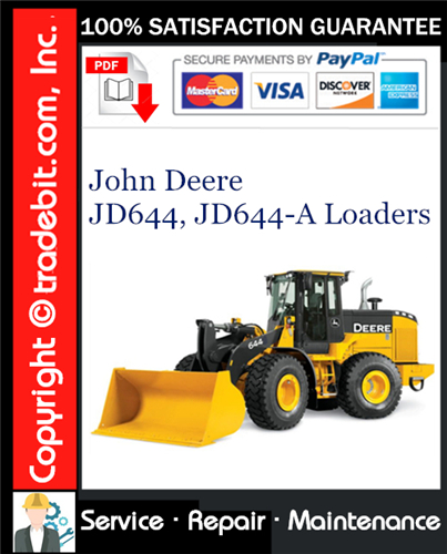 Thumbnail John Deere JD644, JD644-A Loaders Service Repair Manual Download ★