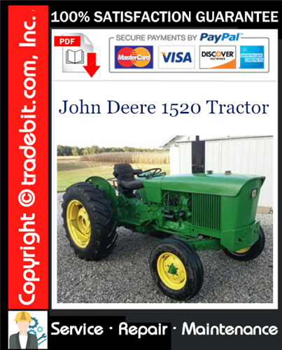 Thumbnail John Deere 1520 Tractor Service Repair Manual Download ★
