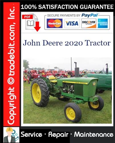 Thumbnail John Deere 2020 Tractor Service Repair Manual Download ★ Thumbnail John Deere 2020 Tractor Service Repair Manual Download ★