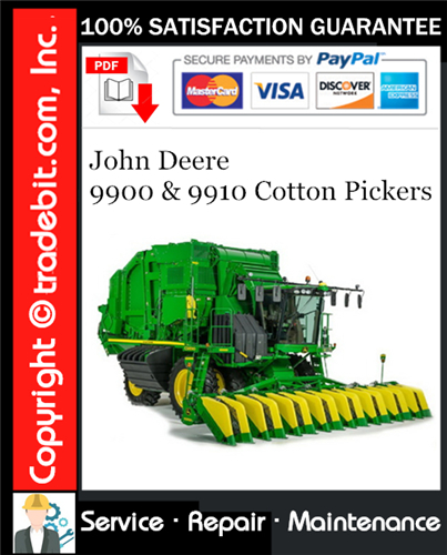 Thumbnail John Deere 9900 & 9910 Cotton Pickers Service Repair Manual Download ★ Thumbnail John Deere 9900 & 9910 Cotton Pickers Service Repair Manual Download ★