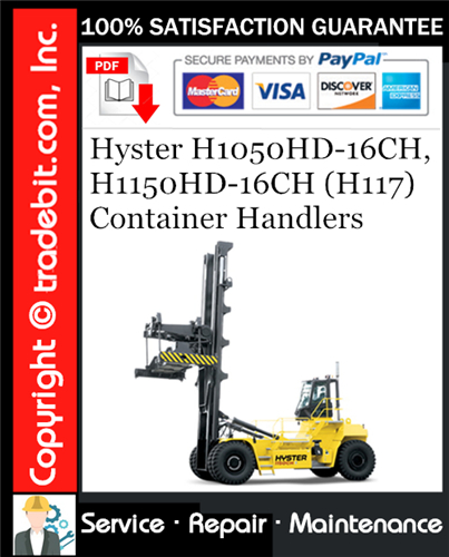 Thumbnail Hyster H1050HD-16CH, H1150HD-16CH (H117) Container Handlers Service Repair Manual Download ★
