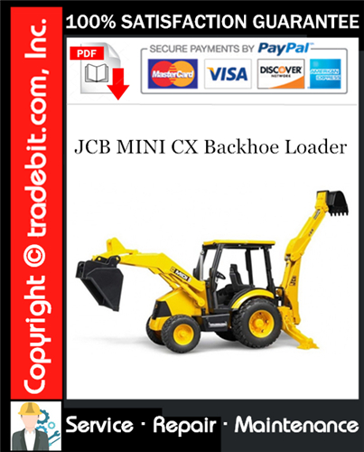 Thumbnail JCB MINI CX Backhoe Loader Service Repair Manual Download ★