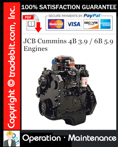 Thumbnail JCB Cummins 4B 3.9 / 6B 5.9 Engines Operation & Maintenance Manual Download ★