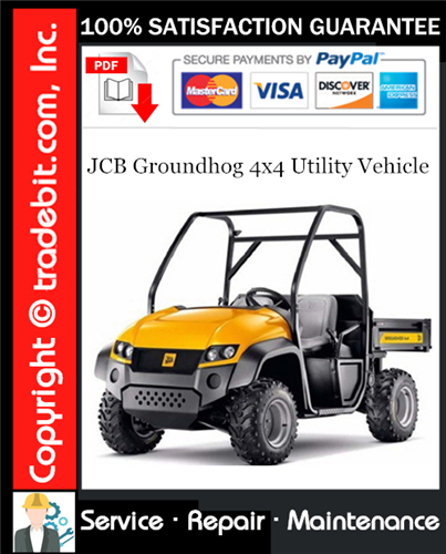 Thumbnail JCB Groundhog 4x4 Utility Vehicle Service Repair Manual Download ★ Thumbnail JCB Groundhog 4x4 Utility Vehicle Service Repair Manual Download ★