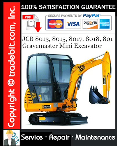 Thumbnail JCB 8013, 8015, 8017, 8018, 801 Gravemaster Mini Excavator Service Repair Manual Download ★ Thumbnail JCB 8013, 8015, 8017, 8018, 801 Gravemaster Mini Excavator Service Repair Manual Download ★