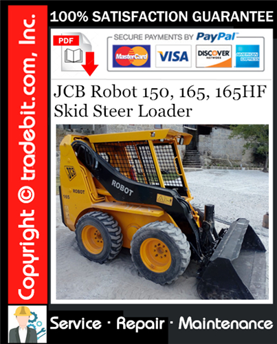 Thumbnail JCB Robot 150, 165, 165HF Skid Steer Loader Service Repair Manual Download ★