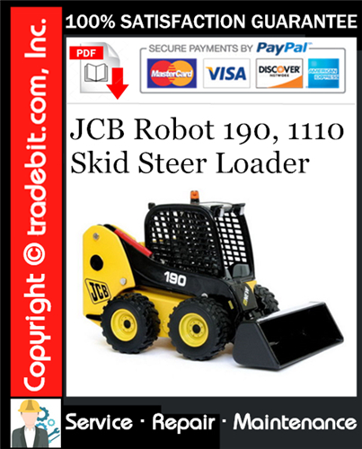 Thumbnail JCB Robot 190, 1110 Skid Steer Loader Service Repair Manual Download ★