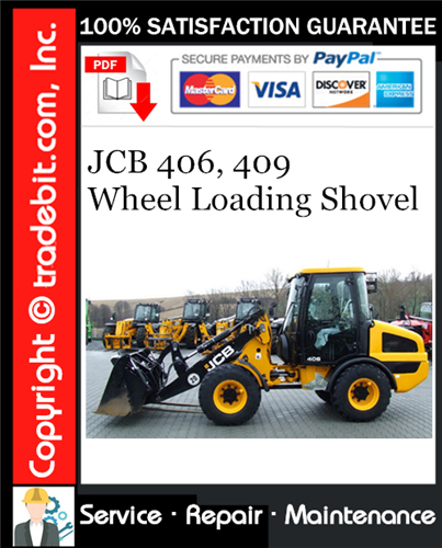 Thumbnail JCB 406, 409 Wheel Loading Shovel Service Repair Manual Download ★