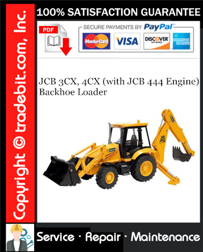 Thumbnail JCB 3CX, 4CX (with JCB 444 Engine) Backhoe Loader Service Repair Manual Download ★