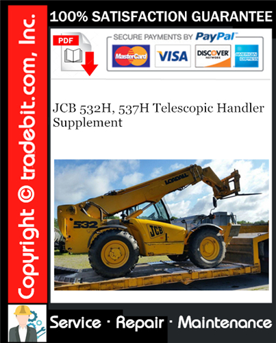 Thumbnail JCB 532H, 537H Telescopic Handler Supplement Service Manual Download ★