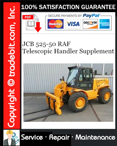 Thumbnail JCB 525-50 RAF Telescopic Handler Supplement Service Manual Download ★