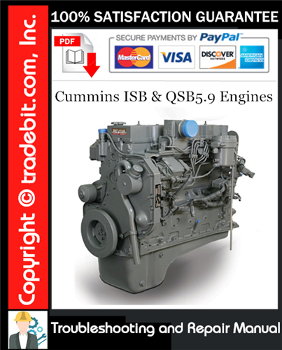 Thumbnail Cummins ISB & QSB5.9 Engines Troubleshooting and Repair Manual Download ★