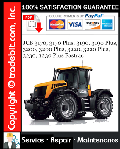 Thumbnail JCB 3170, 3170 Plus, 3190, 3190 Plus, 3200, 3200 Plus, 3220, 3220 Plus, 3230, 3230 Plus Fastrac Service Repair Manual Download ★