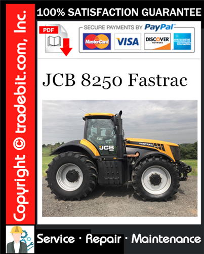 Thumbnail JCB 8250 Fastrac Service Repair Manual Download ★