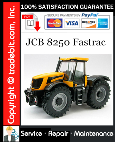 Thumbnail JCB 8250 Fastrac Service Repair Manual Download ★