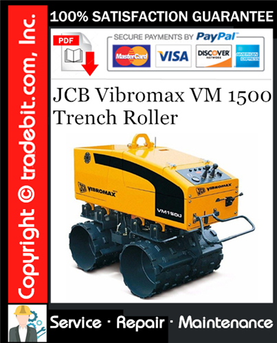 Thumbnail JCB Vibromax VM 1500 Trench Roller Service Repair Manual Download ★