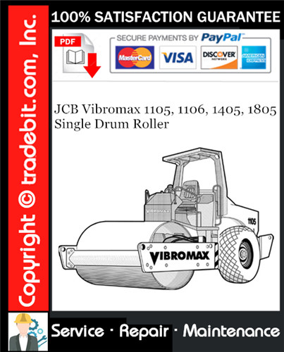 Thumbnail JCB Vibromax 1105, 1106, 1405, 1805 Single Drum Roller Service Repair Manual Download ★ Thumbnail JCB Vibromax 1105, 1106, 1405, 1805 Single Drum Roller Service Repair Manual Download ★