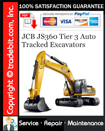 Thumbnail JCB JS360 Tier 3 Auto Tracked Excavators Service Repair Manual Download ★