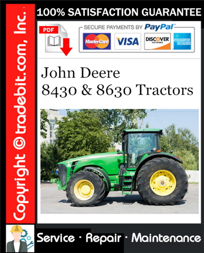 Thumbnail John Deere 8430 & 8630 Tractors Service Repair Manual Download ★ Thumbnail John Deere 8430 & 8630 Tractors Service Repair Manual Download ★