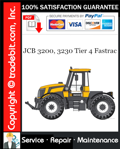 Thumbnail JCB 3200, 3230 Tier 4 Fastrac Service Repair Manual Download ★