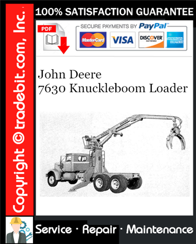 Thumbnail John Deere 7630 Knuckleboom Loader Service Repair Manual Download ★ Thumbnail John Deere 7630 Knuckleboom Loader Service Repair Manual Download ★