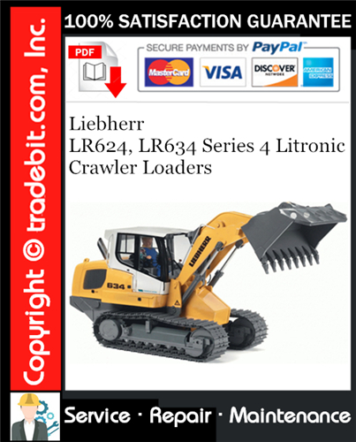 Thumbnail Liebherr LR624, LR634 Series 4 Litronic Crawler Loaders Service Repair Manual Download ★