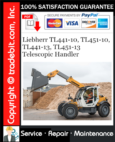Thumbnail Liebherr TL441-10, TL451-10, TL441-13, TL451-13 Telescopic Handler Service Repair Manual Download ★