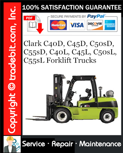 Thumbnail Clark C40D, C45D, C50sD, C55sD, C40L, C45L, C50sL, C55sL Forklift Trucks Service Repair Manual Download ★ Thumbnail Clark C40D, C45D, C50sD, C55sD, C40L, C45L, C50sL, C55sL Forklift Trucks Service Repair Manual Download ★