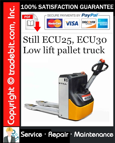 Thumbnail Still ECU25, ECU30 Low lift pallet truck Service Repair Manual Download ★