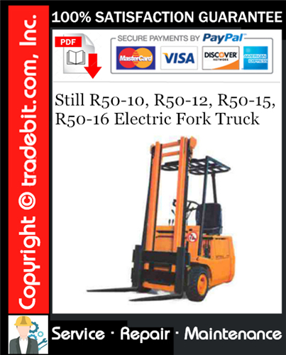 Thumbnail Still R50-10, R50-12, R50-15, R50-16 Electric Fork Truck Service Repair Manual Download ★