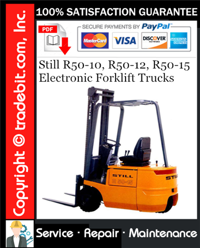 Thumbnail Still R50-10, R50-12, R50-15 Electronic Forklift Trucks Service Repair Manual Download ★