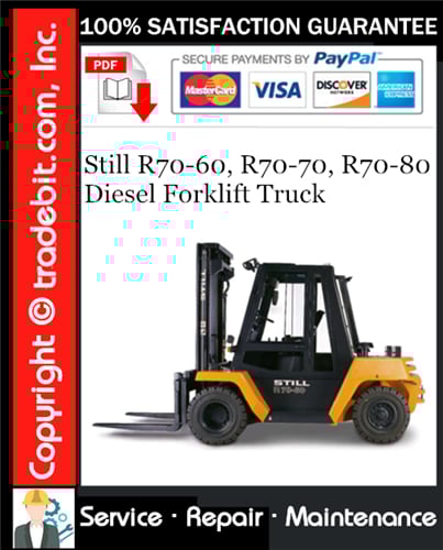 Thumbnail Still R70-60, R70-70, R70-80 Diesel Forklift Truck Service Repair Manual Download ★ Thumbnail Still R70-60, R70-70, R70-80 Diesel Forklift Truck Service Repair Manual Download ★