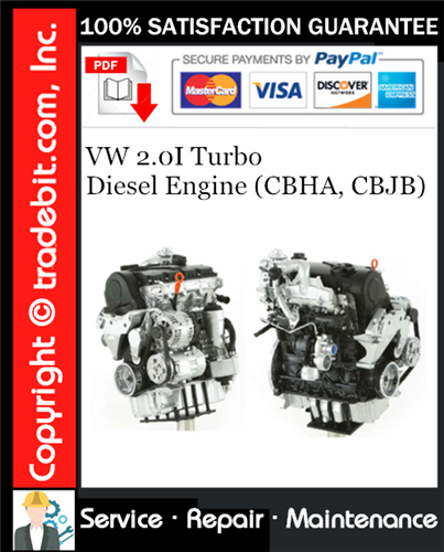 Thumbnail VW 2.0I Turbo Diesel Engine (CBHA, CBJB) Service Repair Manual Download ★ Thumbnail VW 2.0I Turbo Diesel Engine (CBHA, CBJB) Service Repair Manual Download ★