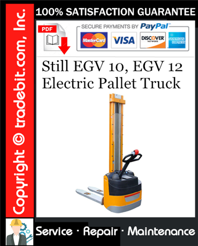 Thumbnail Still EGV 10, EGV 12 Electric Pallet Truck Service Repair Manual Download ★