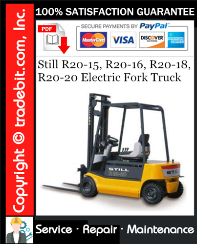 Thumbnail Still R20-15, R20-16, R20-18, R20-20 Electric Fork Truck Service Repair Manual Download ★ Thumbnail Still R20-15, R20-16, R20-18, R20-20 Electric Fork Truck Service Repair Manual Download ★