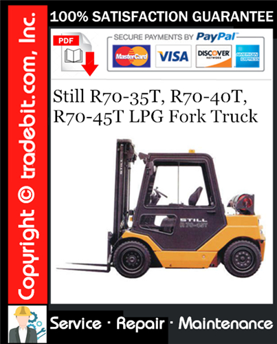 Thumbnail Still R70-35T, R70-40T, R70-45T LPG Fork Truck Service Repair Manual Download ★