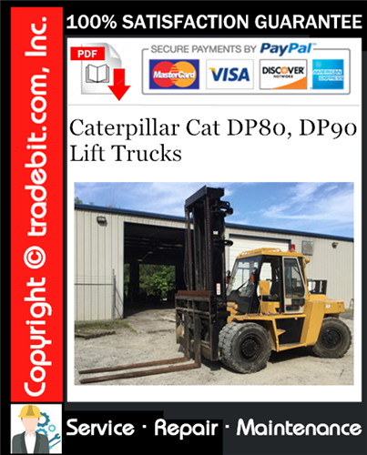 Thumbnail Caterpillar Cat DP80, DP90 Lift Trucks Service Repair Manual Download ★