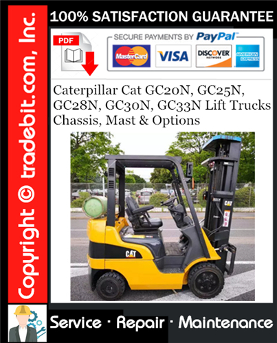 Thumbnail Caterpillar Cat GC20N, GC25N, GC28N, GC30N, GC33N Lift Trucks Chassis, Mast & Options Service Repair Manual Download ★