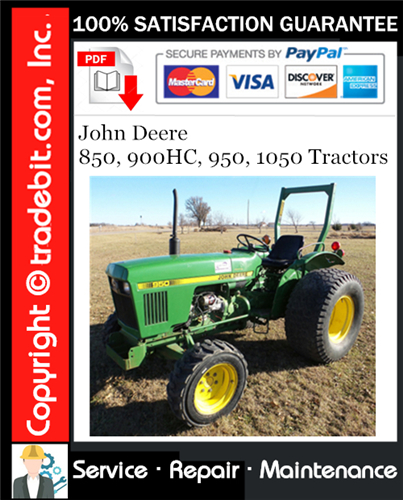 Thumbnail John Deere 850, 900HC, 950, 1050 Tractors Service Repair Manual Download ★ Thumbnail John Deere 850, 900HC, 950, 1050 Tractors Service Repair Manual Download ★