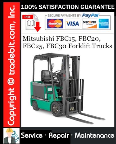 Thumbnail Mitsubishi FBC15, FBC20, FBC25, FBC30 Forklift Trucks Service Repair Manual Download ★