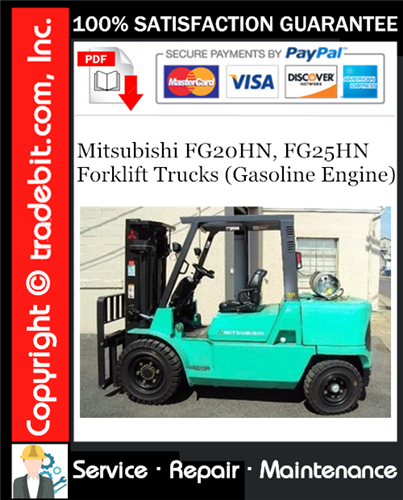 Thumbnail Mitsubishi FG20HN, FG25HN Forklift Trucks (Gasoline Engine) Service Repair Manual Download ★