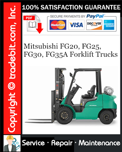 Thumbnail Mitsubishi FG20, FG25, FG30, FG35A Forklift Trucks Service Repair Manual Download ★