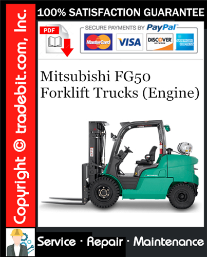 Thumbnail Mitsubishi FG50 Forklift Trucks (Engine) Service Repair Manual Download ★
