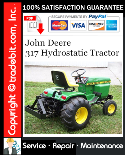 Thumbnail John Deere 317 Hydrostatic Tractor Service Repair Manual Download ★ Thumbnail John Deere 317 Hydrostatic Tractor Service Repair Manual Download ★