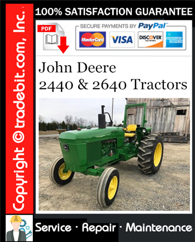 Thumbnail John Deere 2440 & 2640 Tractors Service Repair Manual Download ★ Thumbnail John Deere 2440 & 2640 Tractors Service Repair Manual Download ★