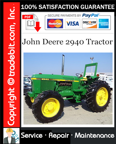 Thumbnail John Deere 2940 Tractor Service Repair Manual Download ★