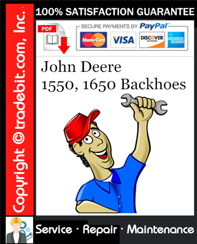 Thumbnail John Deere 1550, 1650 Backhoes Service Repair Manual Download ★